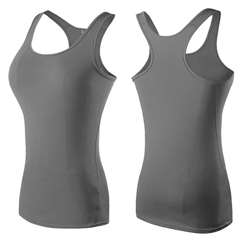 Women’s Sleeveless Backless Gym Yoga Workout Top Quick-Dry Fitness Activewear Training Shirt