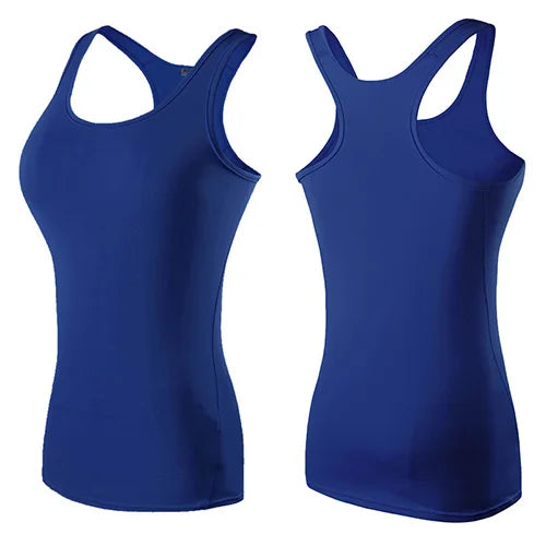 Women’s Sleeveless Backless Gym Yoga Workout Top Quick-Dry Fitness Activewear Training Shirt