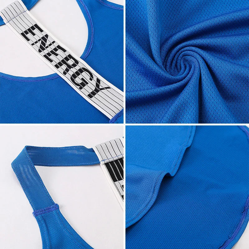 Women’s Sleeveless Backless Gym Yoga Workout Top Quick-Dry Fitness Activewear Training Shirt