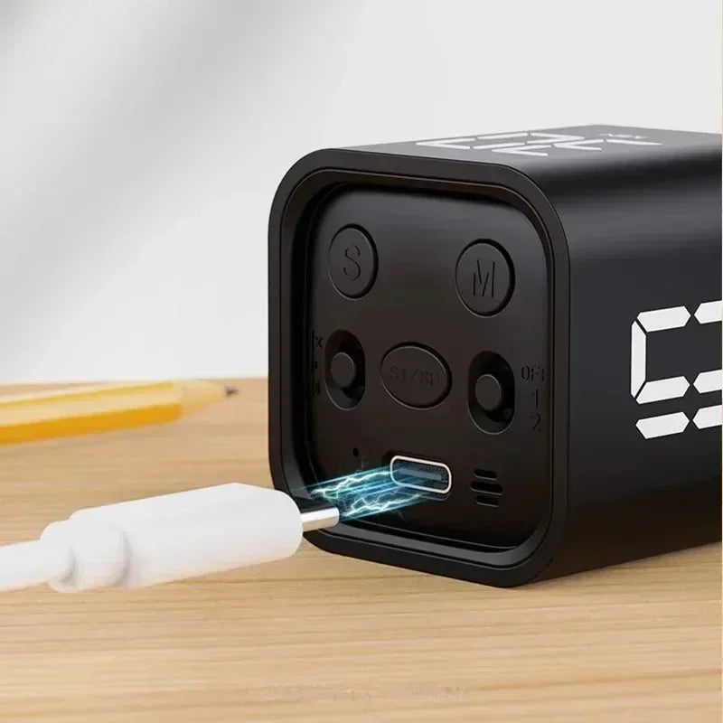Productivity Cube Timer Gravity Sensor LED Display Dual Mode Countdown Digital Timer for Cooking
