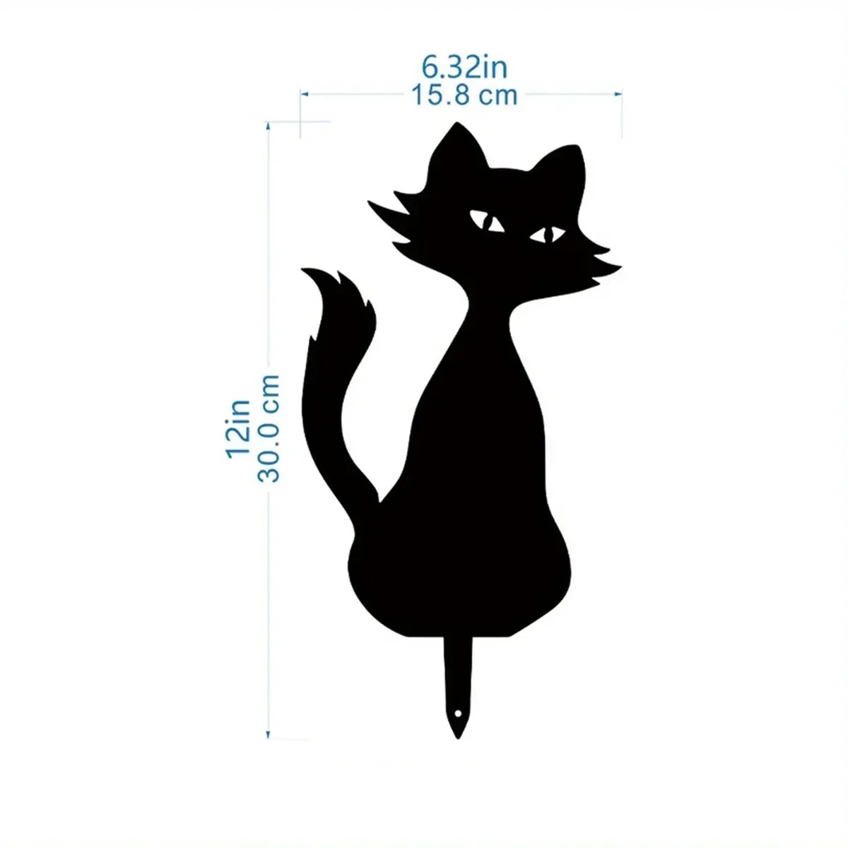 Exclusive Cute Cat Garden Silhouette – Tiki-Inspired Cat Family Garden Stakes Outdoor Decor Statues