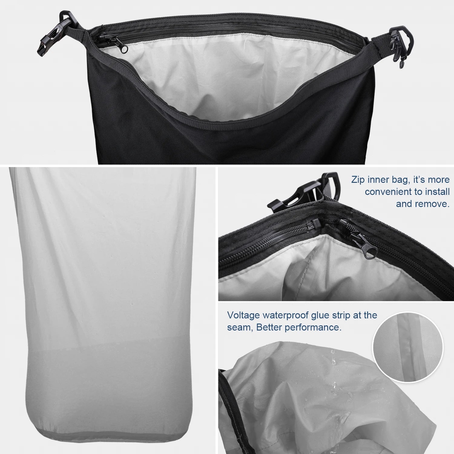RHINOWALK Motorcycle Back Seat Bag – 10/20/30L Waterproof Saddle Bag, Multifunctional Backpack