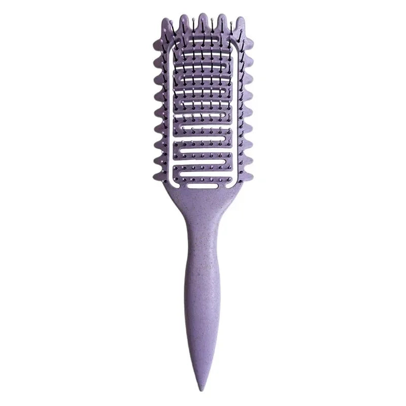 3-in-1 Curl Defining Styling Brush for Curly and Wet Hair with Detangling Vented Hollow Design