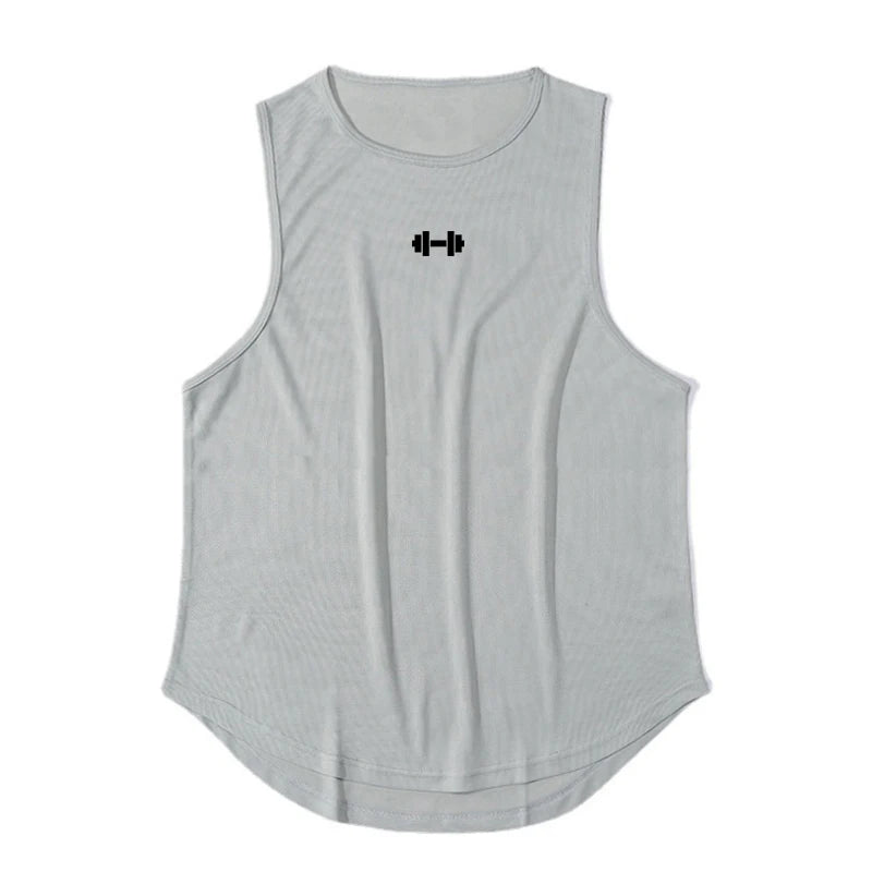 Men’s Sleeveless Gym Tank Top Quick Dry Workout Shirt Bodybuilding Fitness Basketball Training Vest
