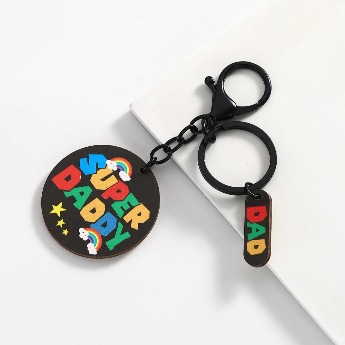 Mom and Super Daddy Keychain – Gift from Daughter or Son for Parents