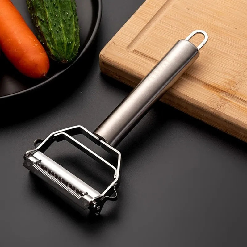 STAINLESS STEEL Double-Head Vegetable Peeler – Multifunction Fruit, Melon & Potato Peeler Tool