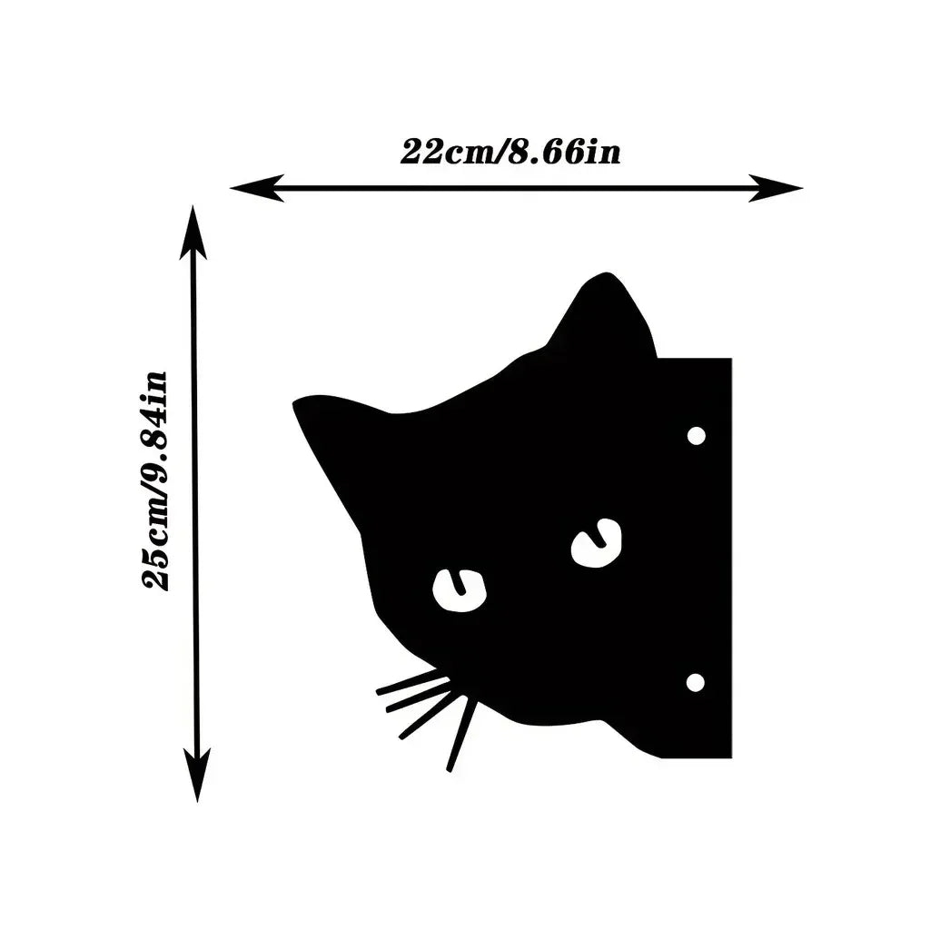Exclusive Cute Cat Garden Silhouette – Tiki-Inspired Cat Family Garden Stakes Outdoor Decor Statues