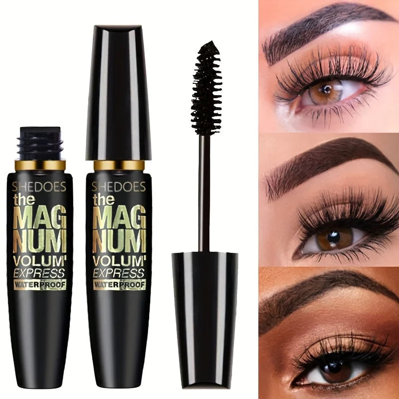 4D Black Fibre Mascara Thickening Lengthening Curling Liquid Formula Full Size 10g