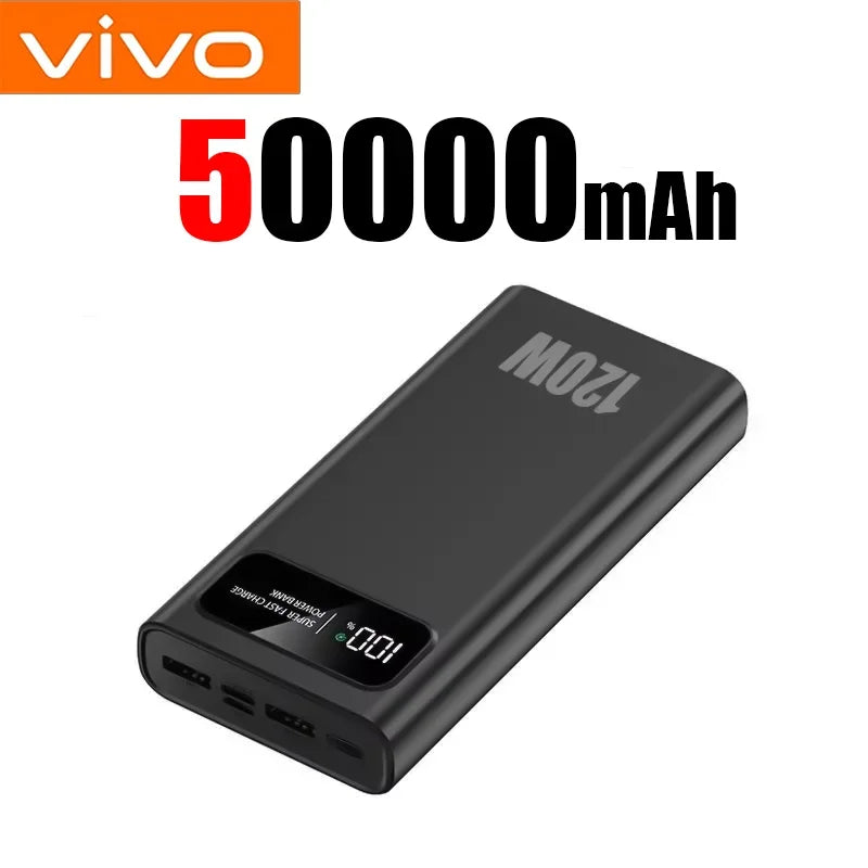 VIVO 200000mAh High Capacity 120W Super Fast Charging Power Bank LED Display for iPhone Xiaomi Samsung