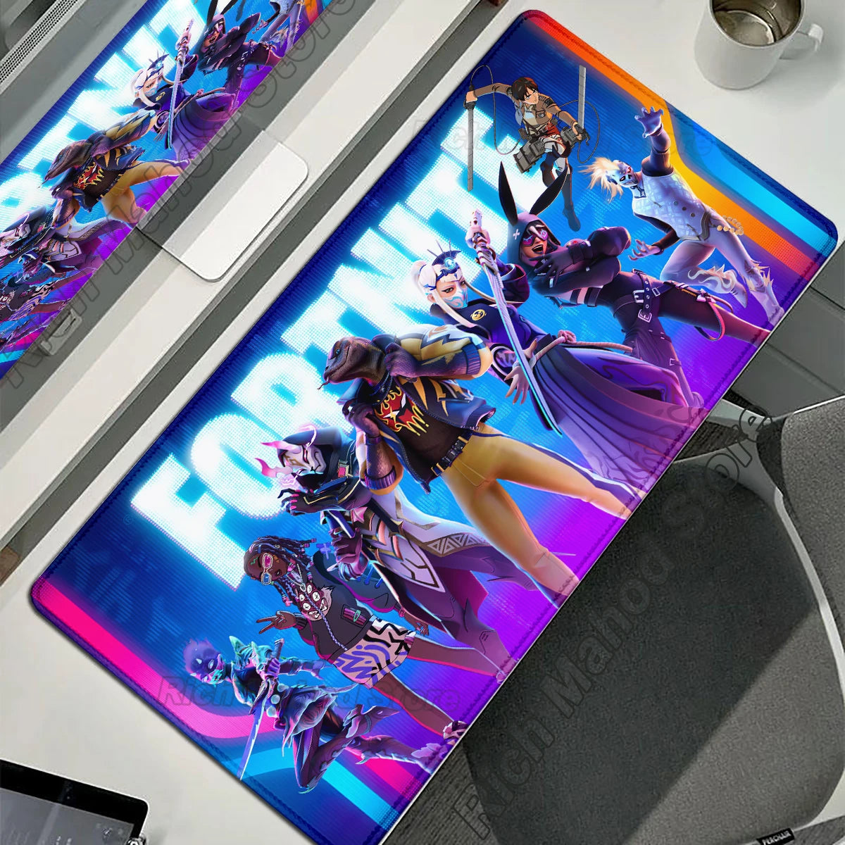 MINISO Fortnite Gaming Mouse Pad Deskmat with Smooth Superfine Fibre Surface and Non-Slip Base