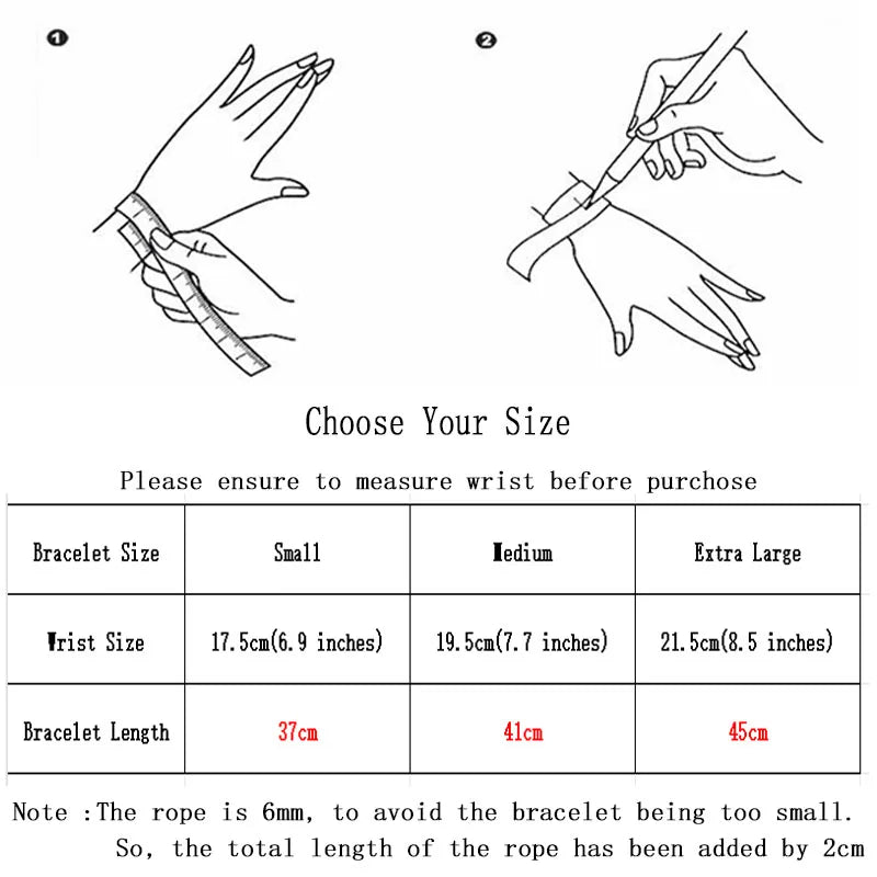 Men's Bohemian Rope Bracelet with Magnetic Clasp Surf Beach Adventure Style Bracelet