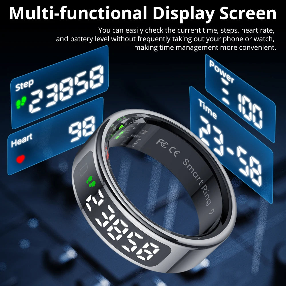 COLMI R12 Smart Ring with Touch Display, Health Tracking, Wireless Charging & 5ATM Waterproof