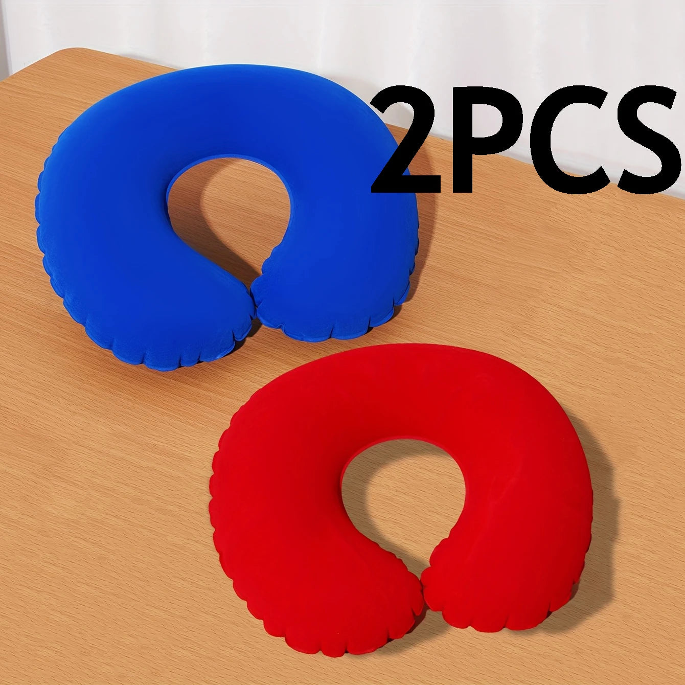 Inflatable U-Shaped Neck Pillow 2-Pack for Travel Comfort, Portable Folding Support – RILIBEGAN