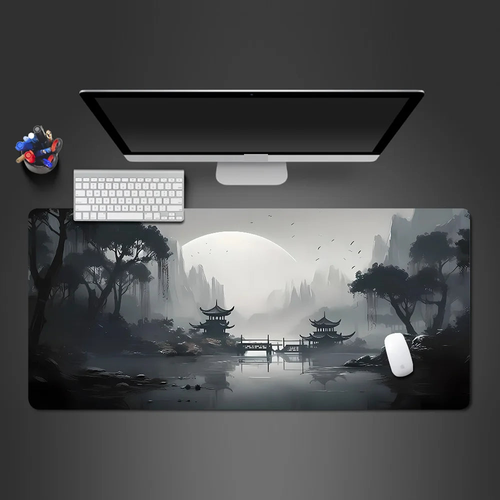 Sakura Landscape Large Desk Mouse Pad in Varied Sizes for Gaming Accuracy and Office Productivity