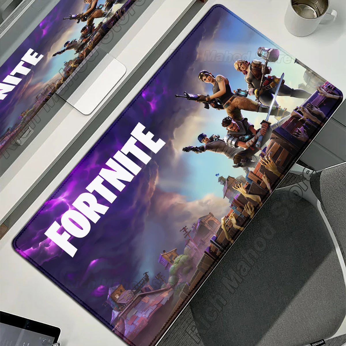 MINISO Fortnite Gaming Mouse Pad Deskmat with Smooth Superfine Fibre Surface and Non-Slip Base