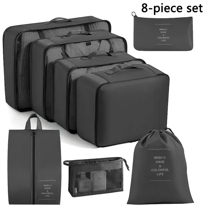 Folding Storage Bags Set for Clothes, Shoes, Toiletries | Packing Cubes for Travel, Dorms & Home