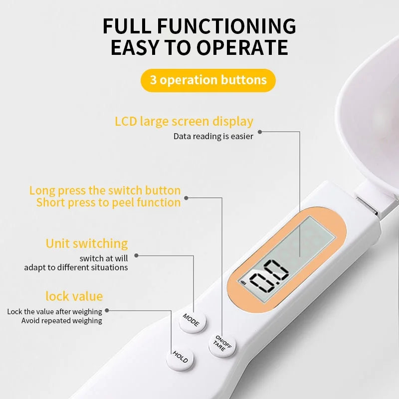 Electronic Kitchen Scale 500g 0.1g LCD Digital Measuring Spoon for Coffee Milk Flour Baking