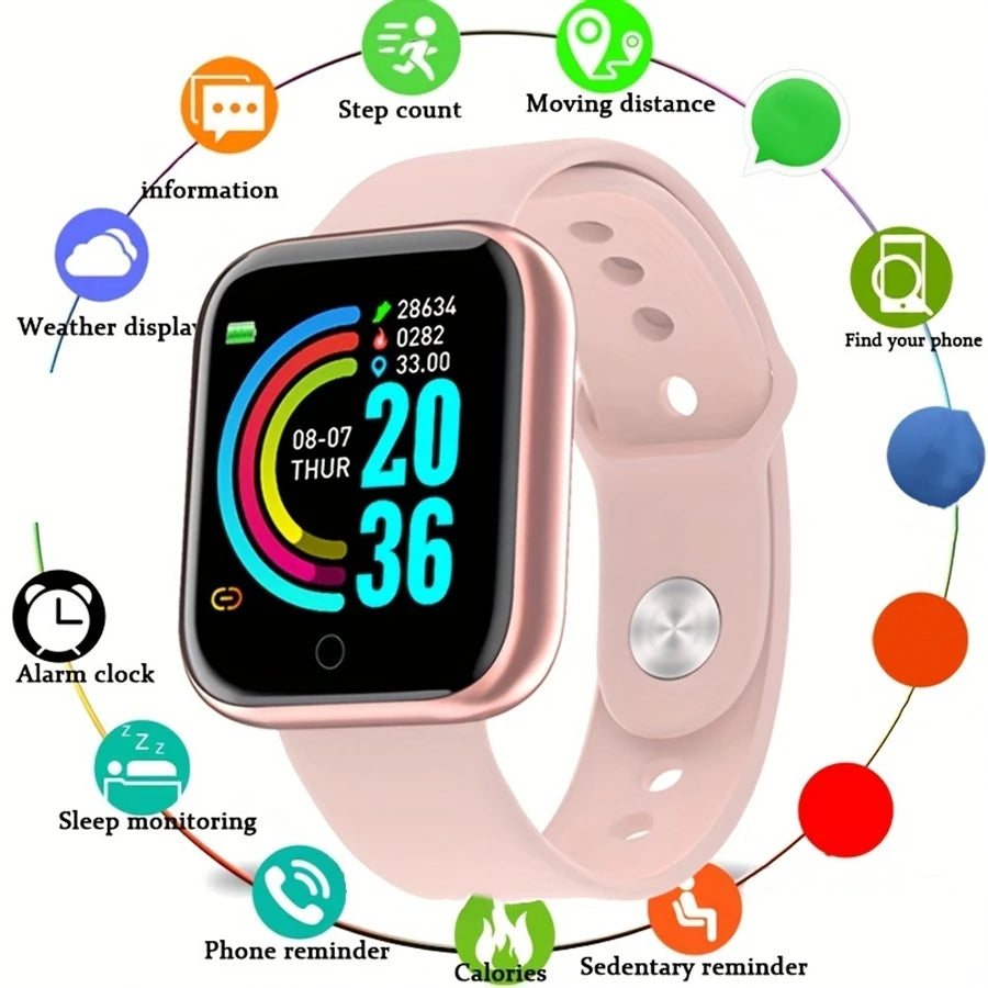 Smart Watch for Men & Women with Fitness Tracker, Heart Rate Monitor & Message Reminder