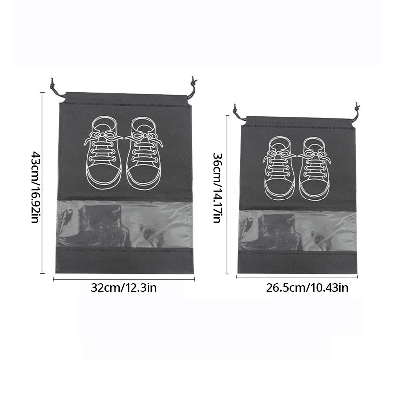 5pcs Waterproof Shoe Storage Bags Thickened Non-Woven Fabric Travel Shoe Pouch Moisture proof Set
