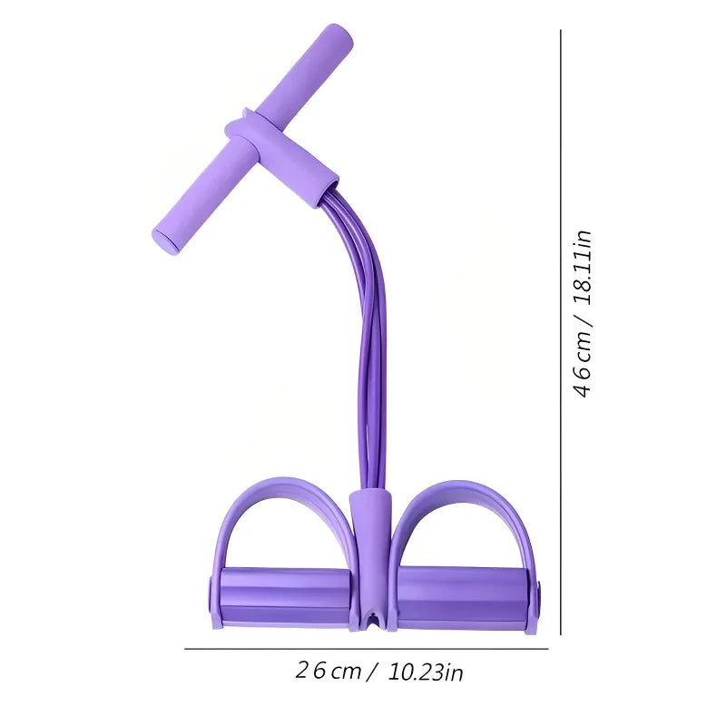Four-Tube Pedal Tensioner Multi-Functional Fitness Equipment Yoga Elastic Band Home Gym Trainer