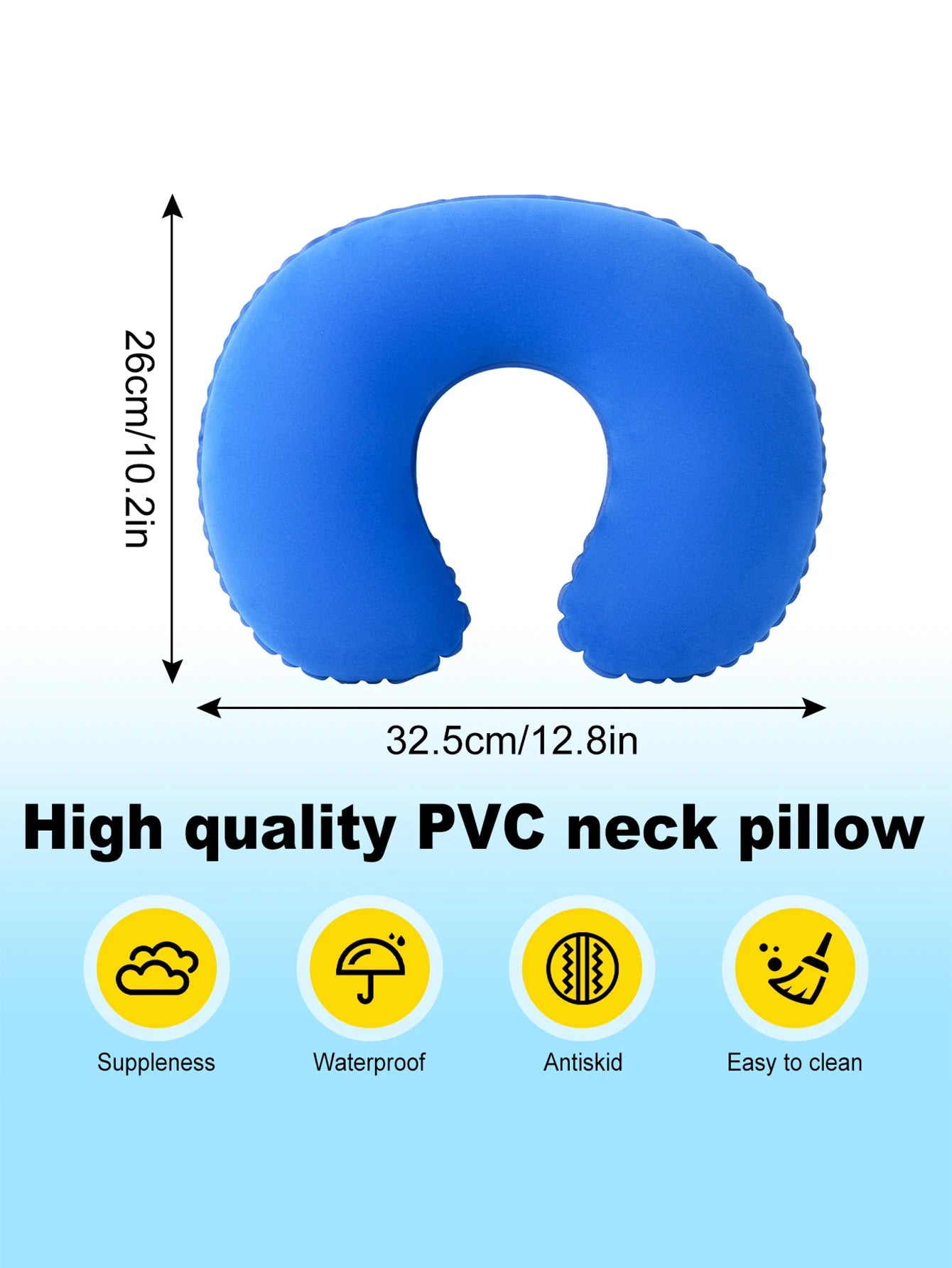 Inflatable U-Shaped Neck Pillow 2-Pack for Travel Comfort, Portable Folding Support – RILIBEGAN