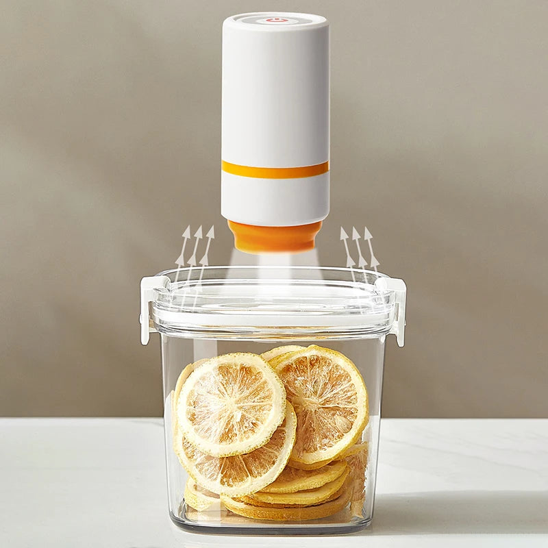 Vacuum Sealed Food Storage Container Airtight Moisture Proof Electric Jar for Dry Foods Pantry