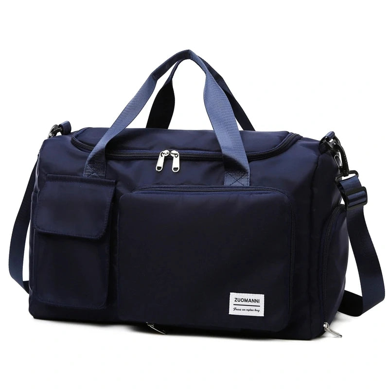Carry on travel bag large capacity weekender overnight duffle with shoe compartment for women
