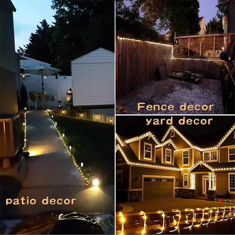 LED Solar String Lights 50/100LED Waterproof Rope Fairy Lights for Outdoor Garden and Patio Decor