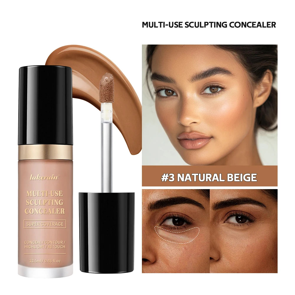 LAKERAIN Multi-Use Sculpting Concealer Matte Foundation Cream Oil-Free Long-Lasting Coverage