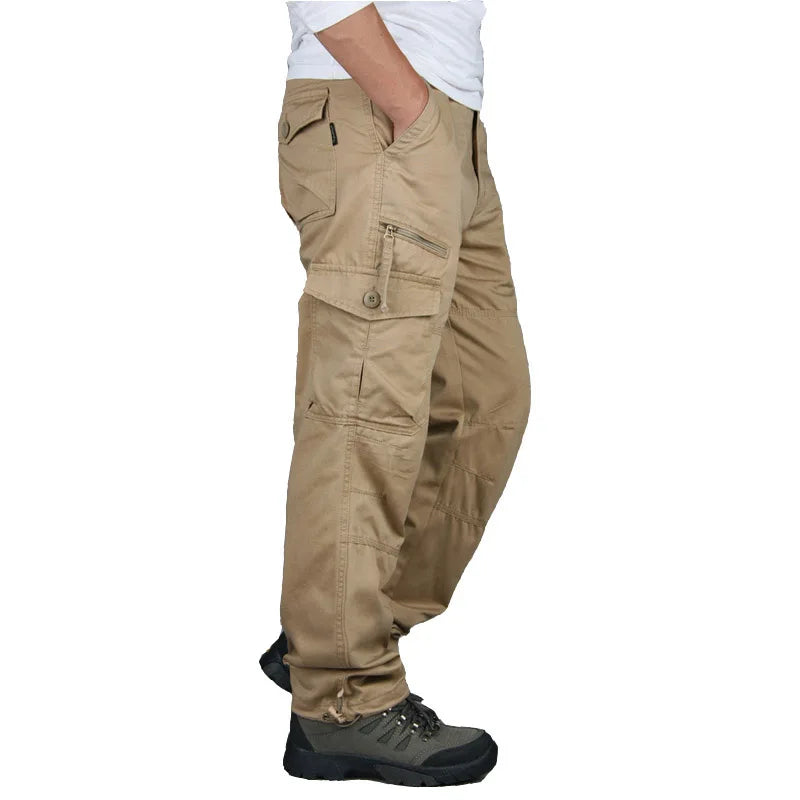 Men’s Autumn Cotton Cargo Pants Tactical Work Trousers Casual Military Outdoor Wear For Men Durable