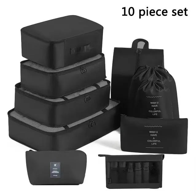 Folding Storage Bags Set for Clothes, Shoes, Toiletries | Packing Cubes for Travel, Dorms & Home