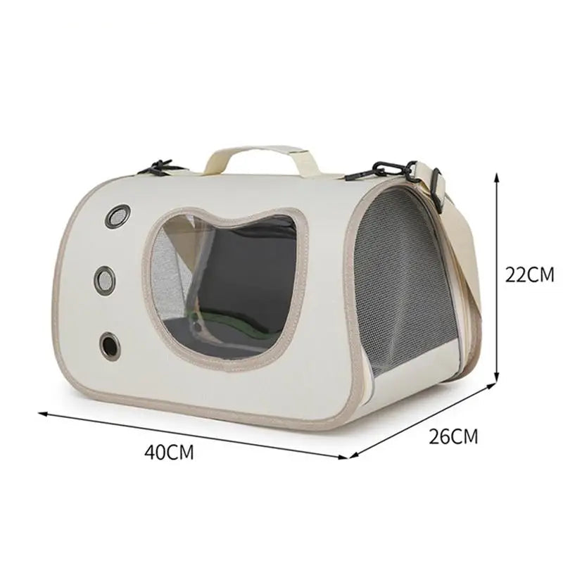Portable Pet Carrier Bag for Small Dogs & Cats Outdoor Foldable Breathable Shoulder Bag Travel
