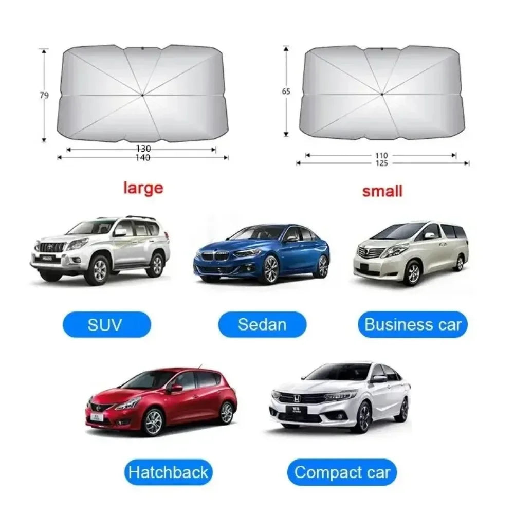 Car Sunshade Umbrella Folding Auto Windshield Parasol UV Protection Heat Reflective Sun Shade