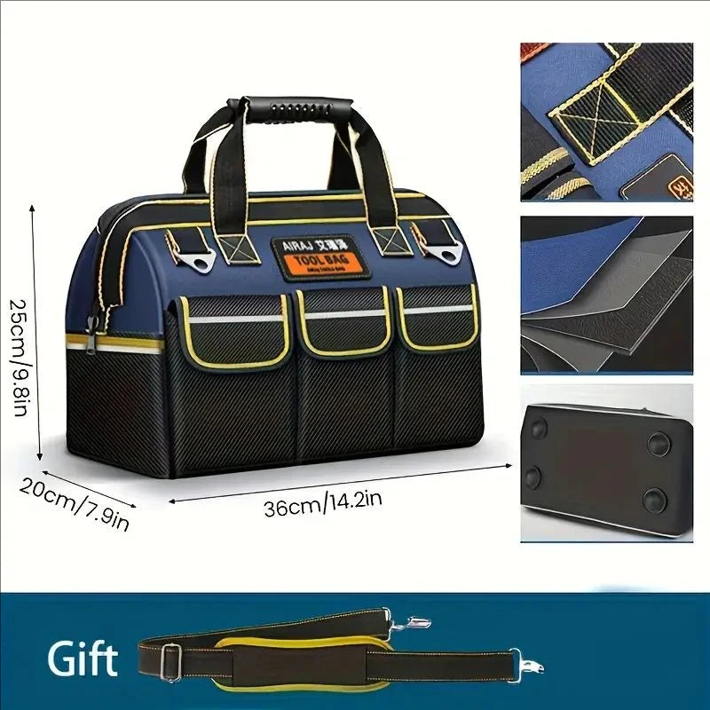 AIRAJ Multifunctional Tool Bags 1680D Oxford Cloth Waterproof Wear-Resistant Electrician Storage Bag
