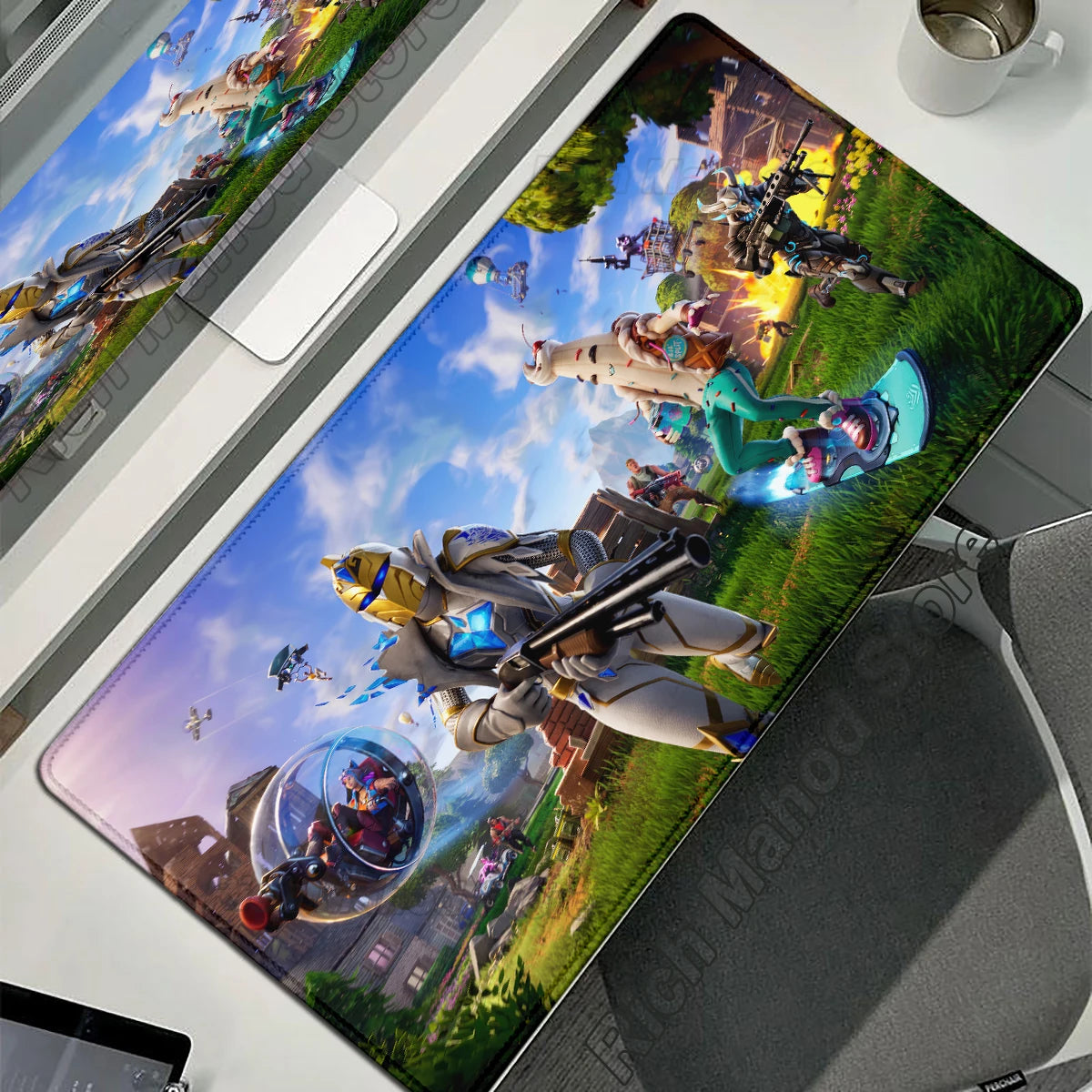 MINISO Fortnite Gaming Mouse Pad Deskmat with Smooth Superfine Fibre Surface and Non-Slip Base