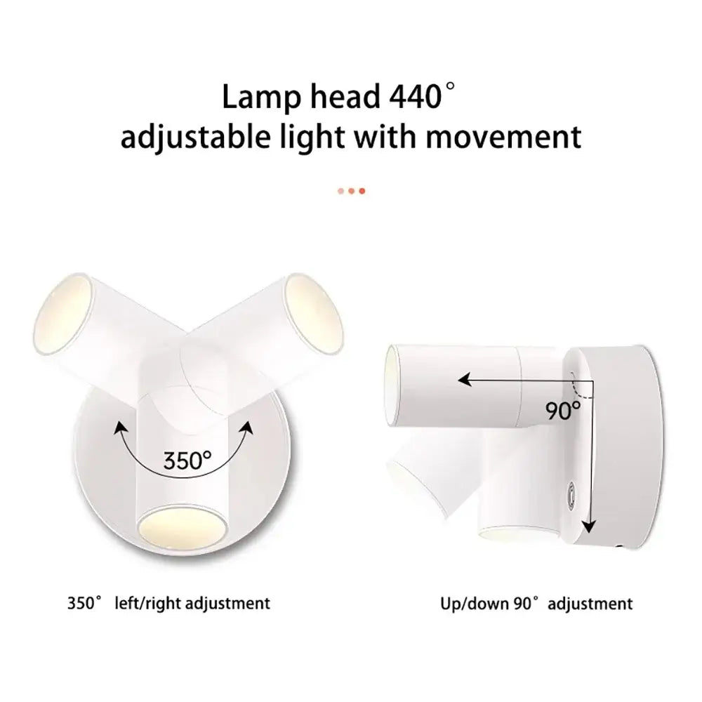 LED Magnetic Rechargeable Wall Lamp – Wireless, No Drilling, Portable Bedside Light