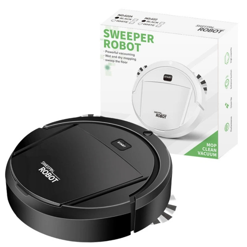 Smart Robot Vacuum Cleaner with Mop for Home Dry Wet Cleaning Automatic Charging Slim Design Quiet