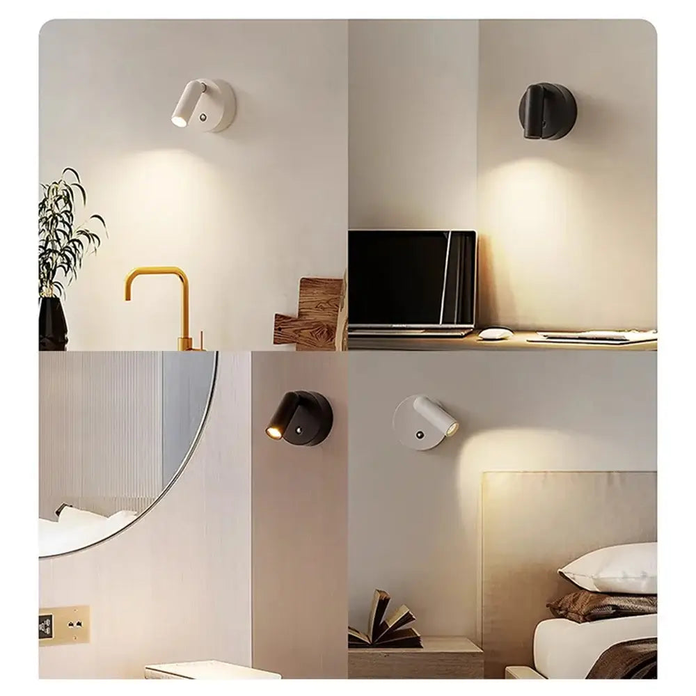 LED Magnetic Rechargeable Wall Lamp – Wireless, No Drilling, Portable Bedside Light