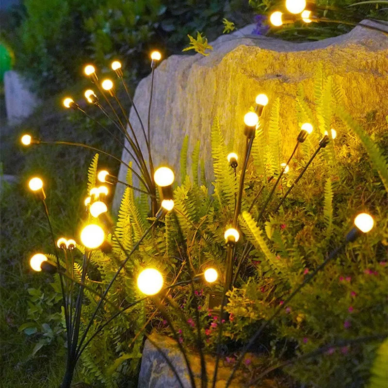 Solar Firefly Garden Lights Outdoor Waterproof LED Fairy Lights for Yard, Patio, Pathway & Lawn