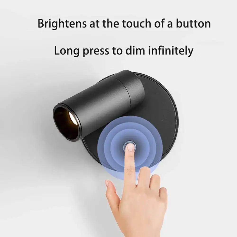 LED Magnetic Rechargeable Wall Lamp – Wireless, No Drilling, Portable Bedside Light