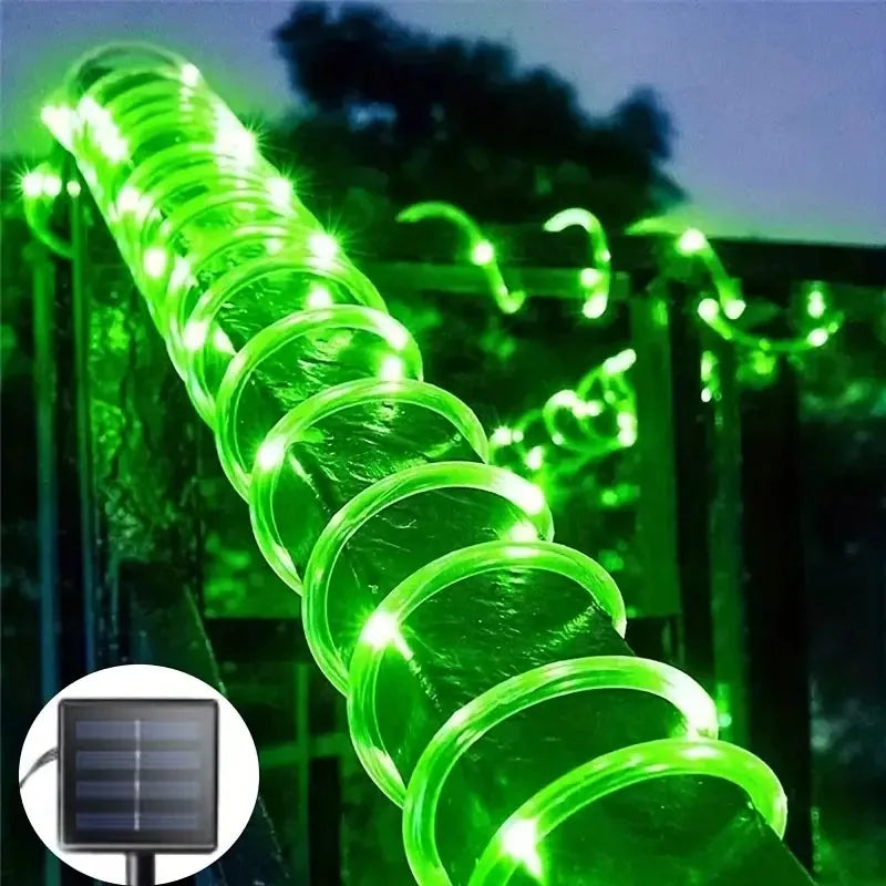 Solar Rope Lights Outdoor LED Waterproof String Lighting with 8 Modes for Garden Path Deck Patio