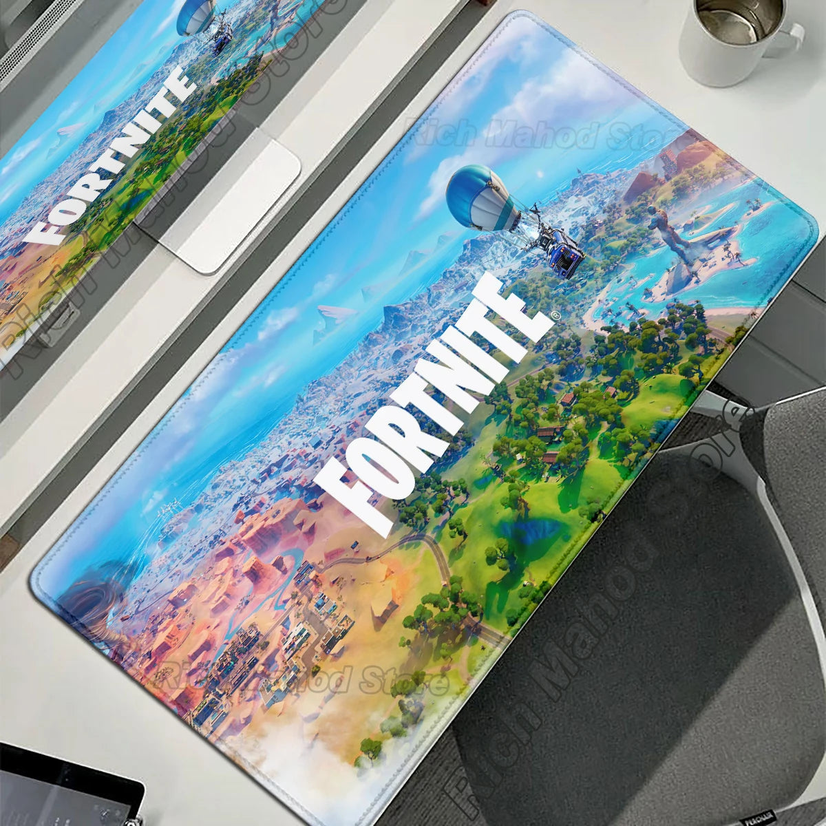 MINISO Fortnite Gaming Mouse Pad Deskmat with Smooth Superfine Fibre Surface and Non-Slip Base