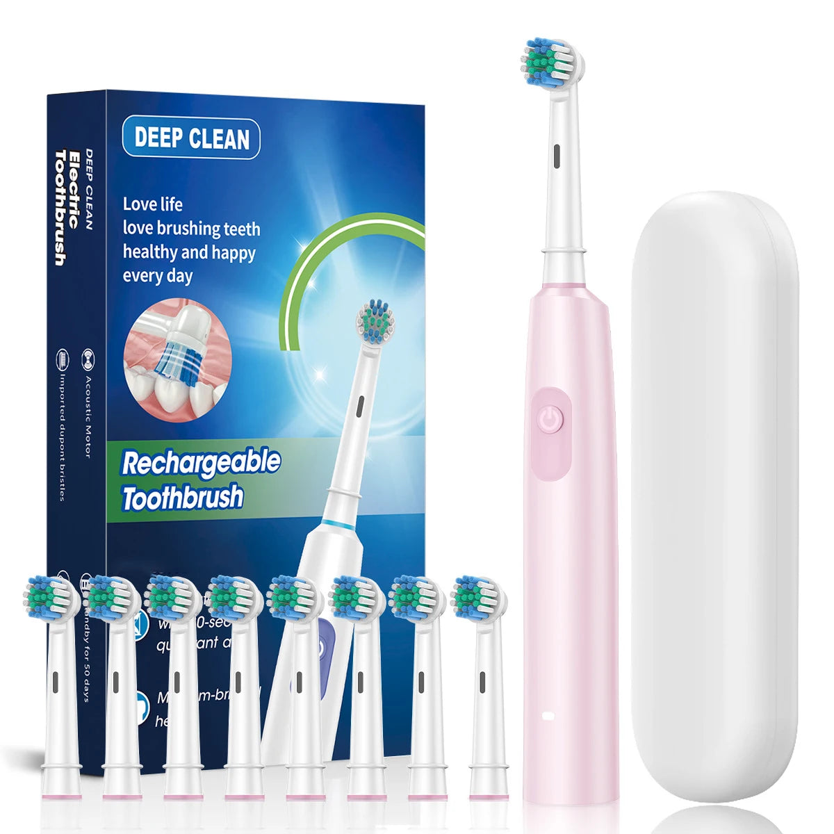 REVOLVE ELECTRIC TOOTHBRUSH – Rechargeable 5-Mode Waterproof Toothbrush for Deep Cleaning & Whitening