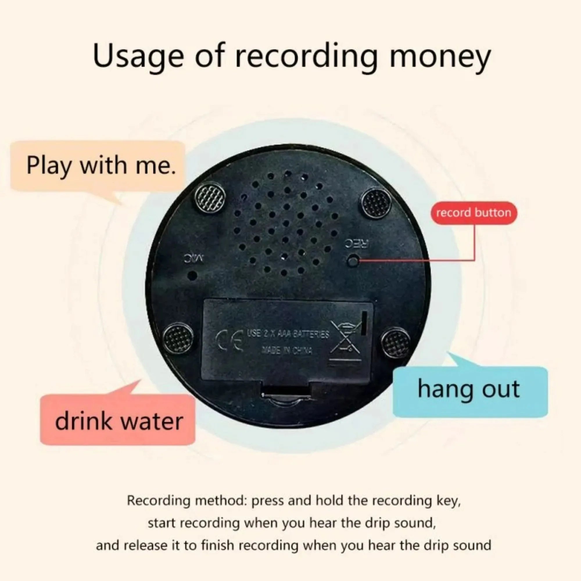 Dog Communication Buttons Voice Recorder for Training & Talking Pets with 30s Custom Playback
