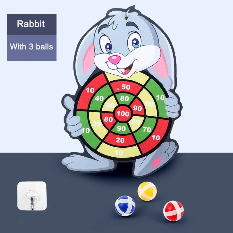 Educational Sticky Ball Dart Board Indoor Game for Kids 3-7 Montessori Sports Toy Birthday Gift