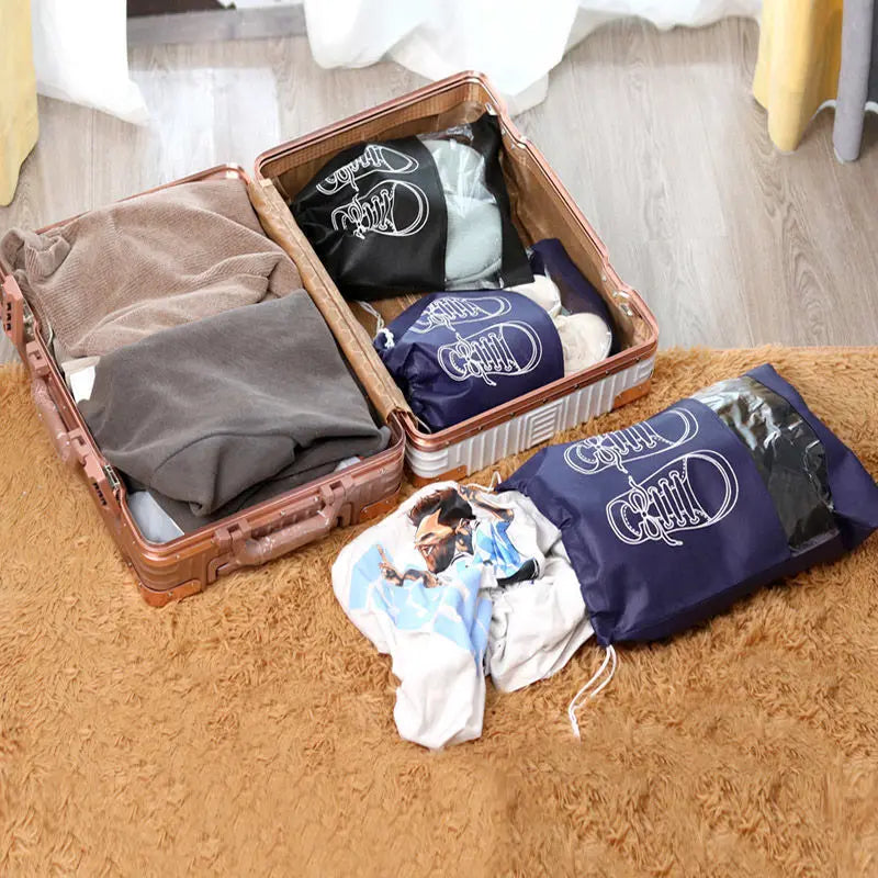 5pcs Waterproof Shoe Storage Bags Thickened Non-Woven Fabric Travel Shoe Pouch Moisture proof Set