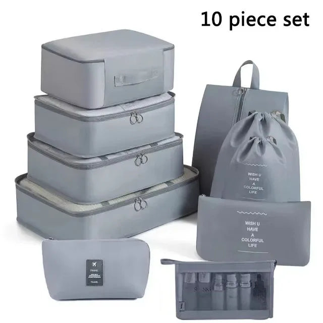 Folding Storage Bags Set for Clothes, Shoes, Toiletries | Packing Cubes for Travel, Dorms & Home