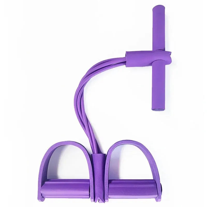 Four-Tube Pedal Tensioner Multi-Functional Fitness Equipment Yoga Elastic Band Home Gym Trainer
