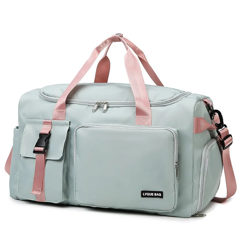 Sports Gym Travel Duffel Bag Waterproof Weekender Bag with Shoe Pocket and Wet Separation