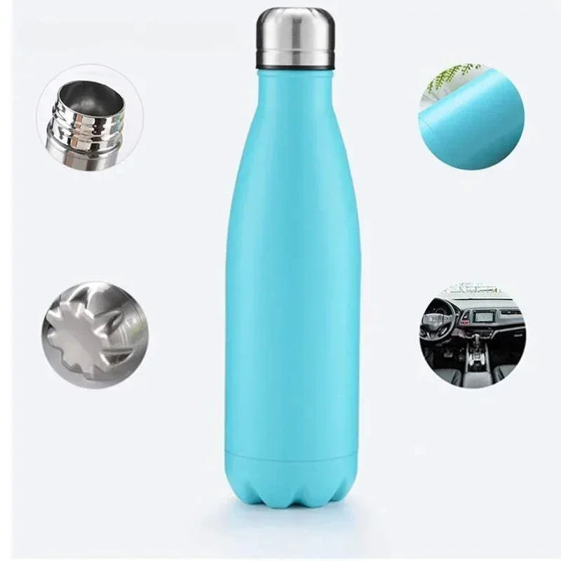 Stainless Steel Double Wall Insulated Thermos Flask Vacuum Sports Water Bottle 350ml 500ml 750ml 1L